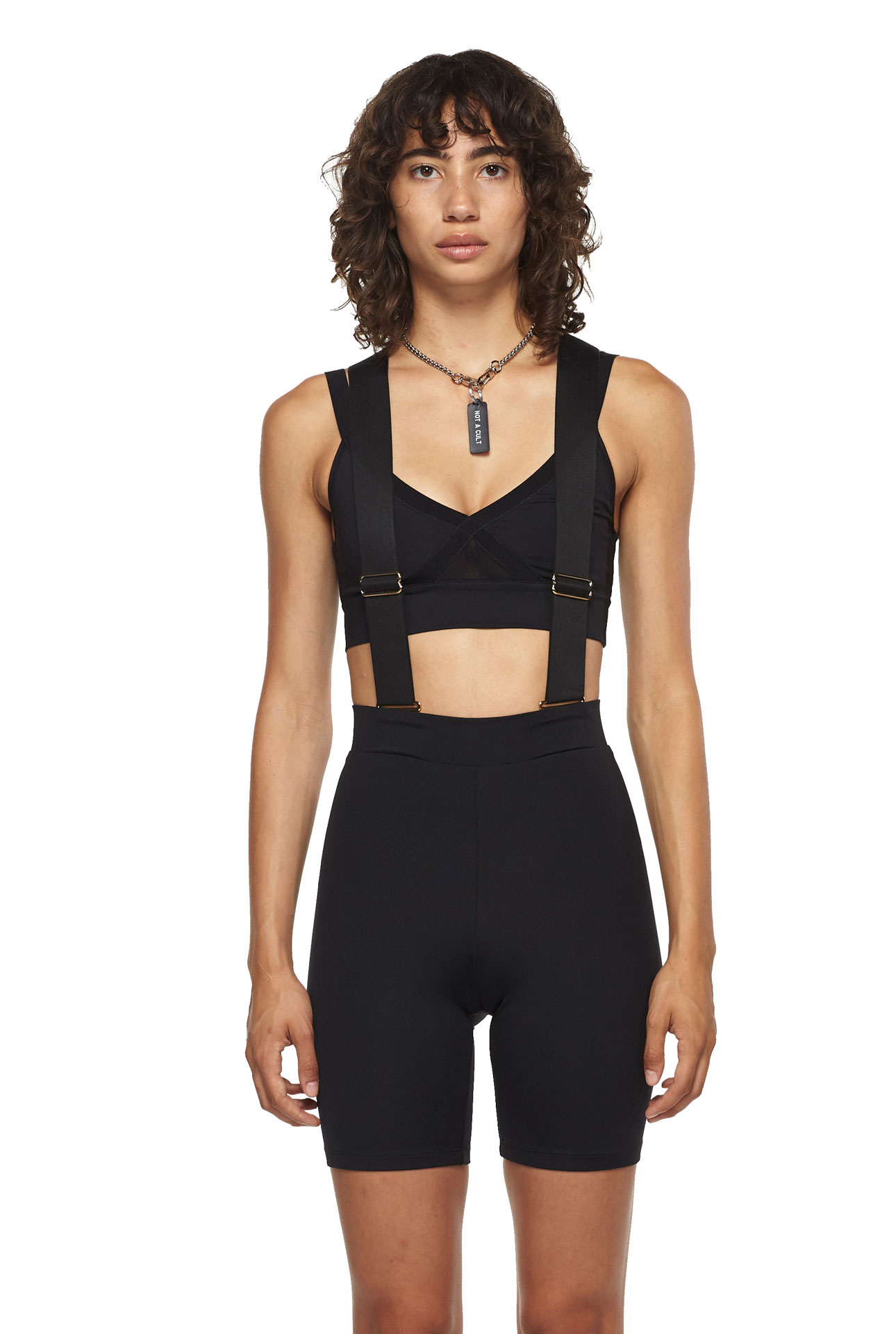 bike shorts with suspenders