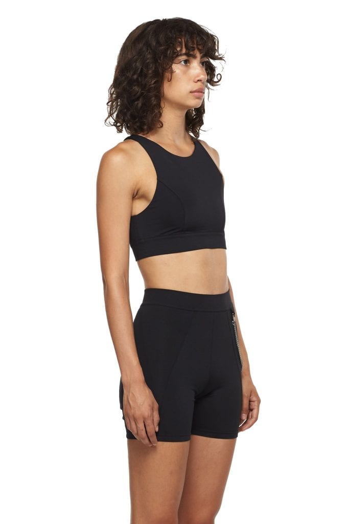 Black Sports Bra with Mesh New York Pilates