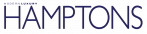 Logo for Modern Luxury Hamptons magazine, with MODERN LUXURY in small uppercase letters above HAMPTONS in large, bold, dark blue uppercase letters on a light background.
