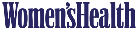 Logo for Womens Health magazine with the words Womens Health in bold, dark blue, serif font on a light background.