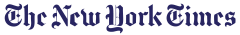 The New York Times logo in a bold, blackletter typeface on a light background.